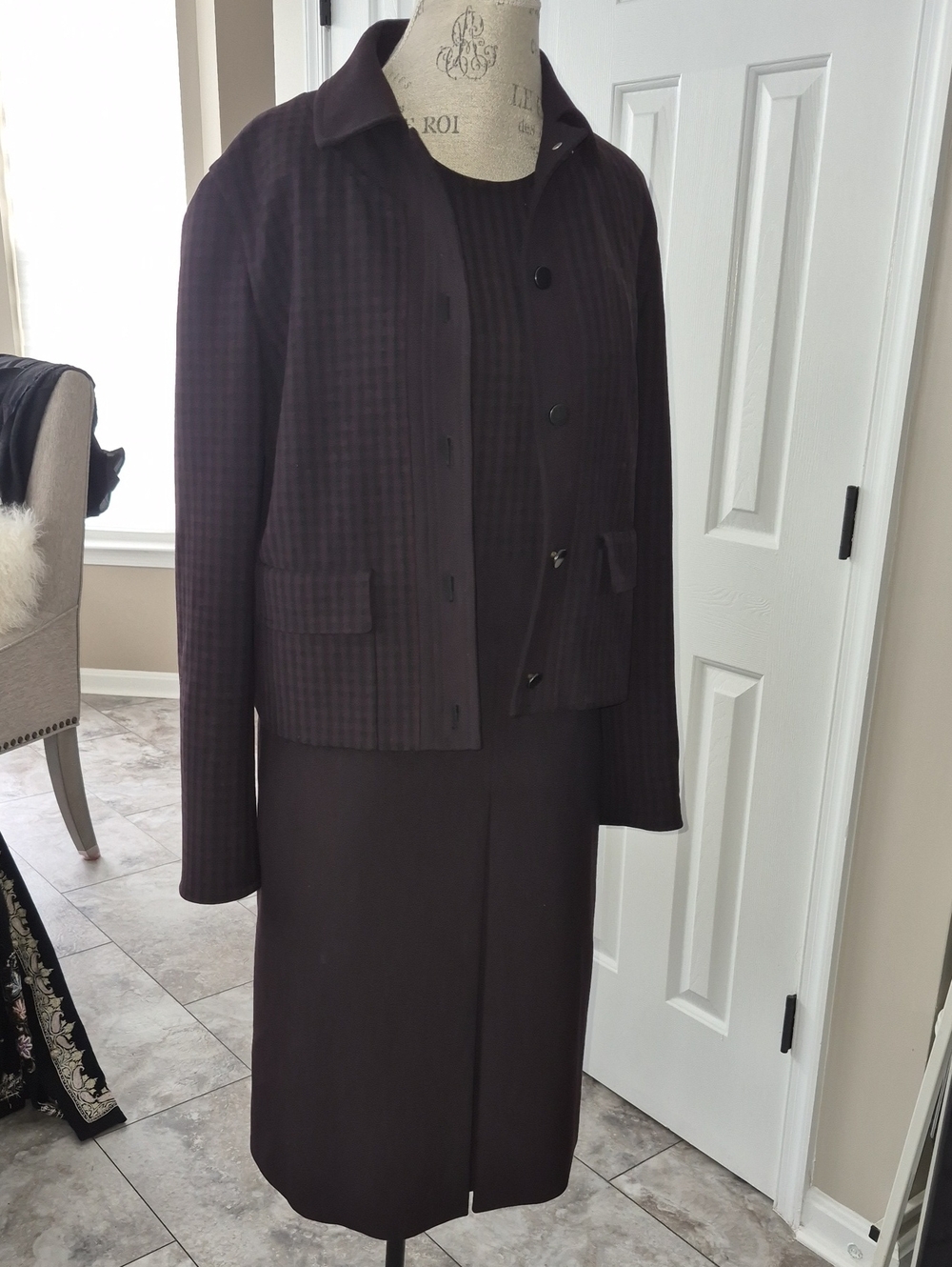 AKRIS PUNTO EUC 2 PIECE DRESS & JACKET DRESS SET SIZE 10